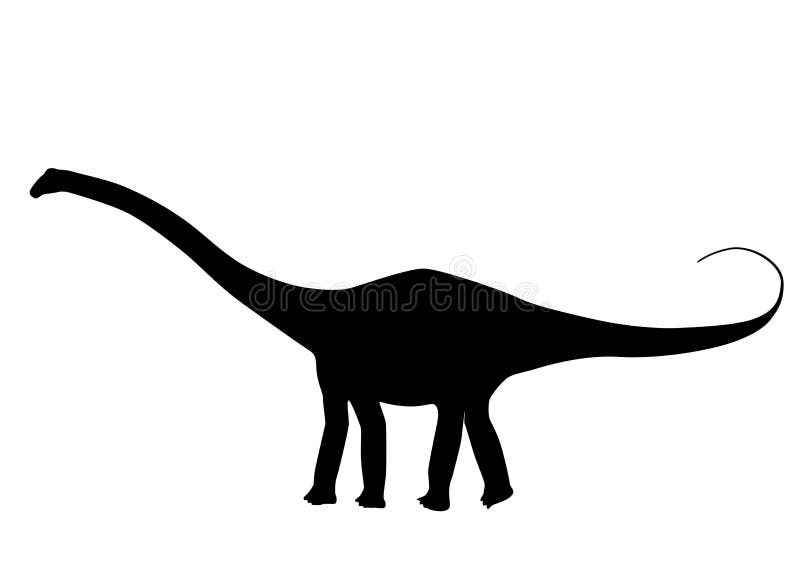 Silhueta de Seismosaurus ilustração do vetor