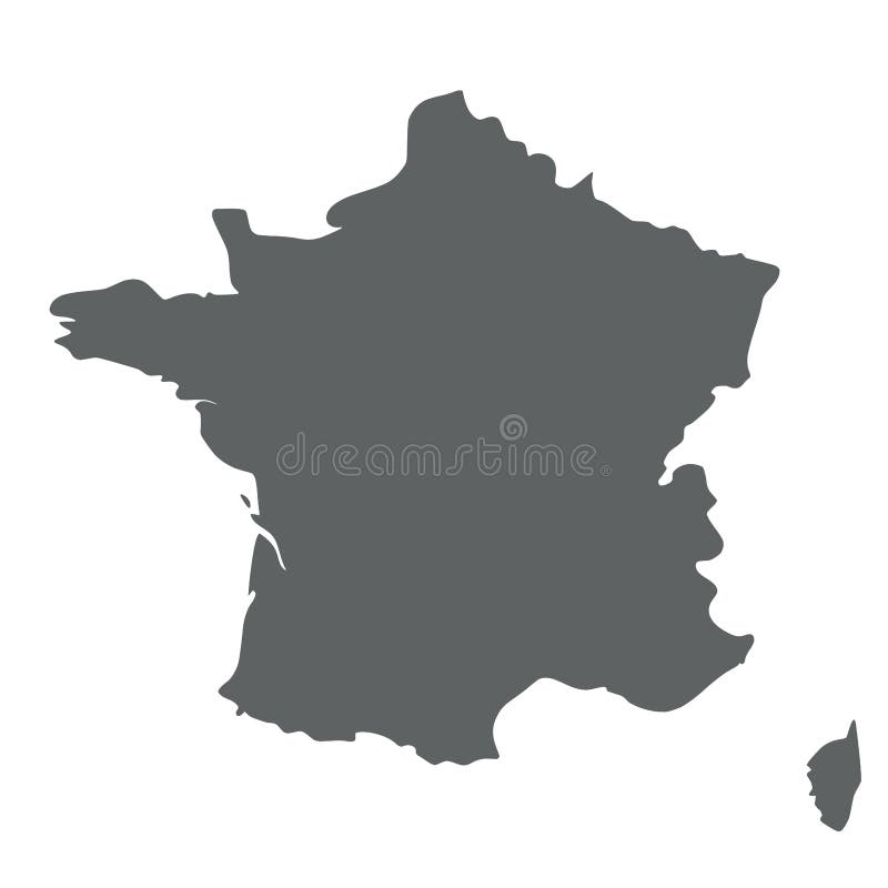 França simplificou o mapa ilustração do vetor. Ilustração de conceptual -  100123417