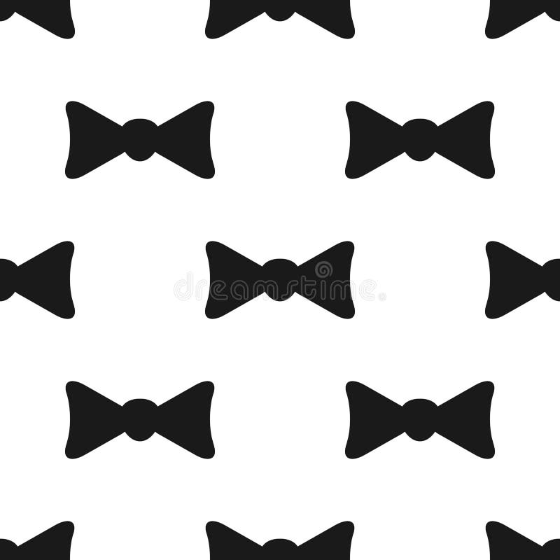 Repeated silhouette of bow tie. Simple seamless pattern. Vector illustration. Repeated silhouette of bow tie. Simple seamless pattern. Vector illustration.