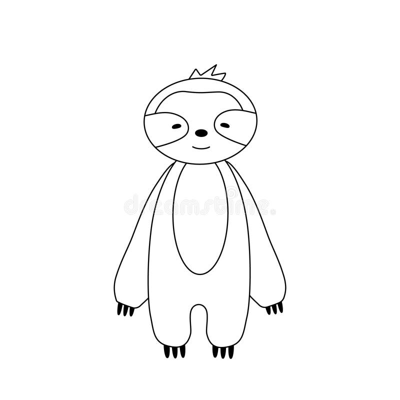 Silhueta de panda de desenho animado em estilo simples e plano