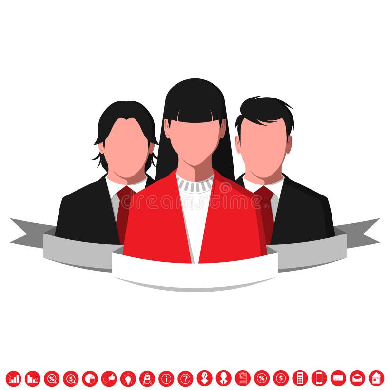 Silhuetas de executivos bem sucedidos ilustração do vetor Silhuetas de executivos bem sucedidos ilustração do vetor