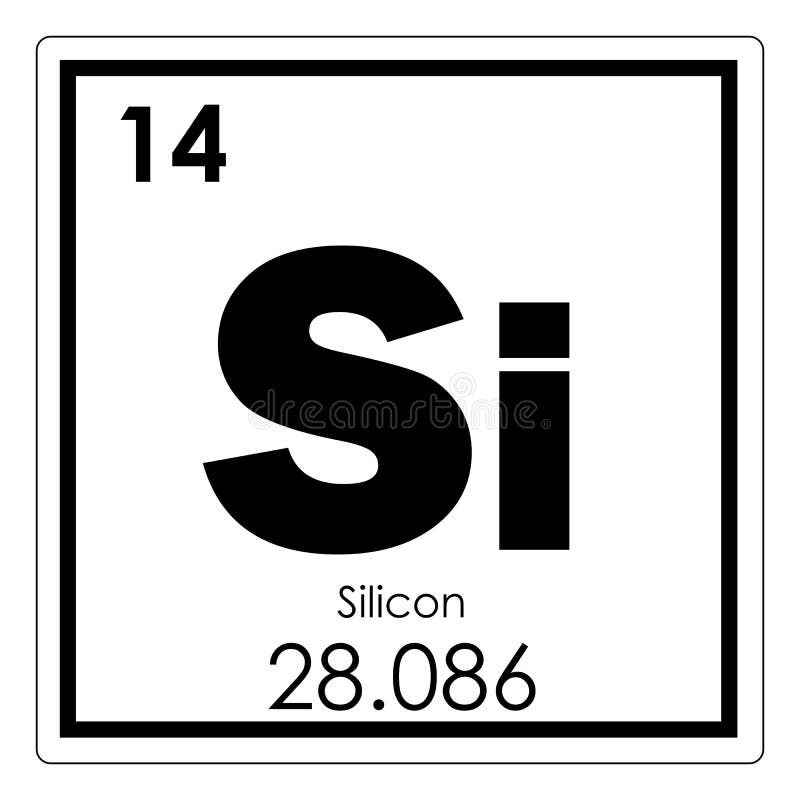 Silicon chemical element stock Illustration of science - 107765962