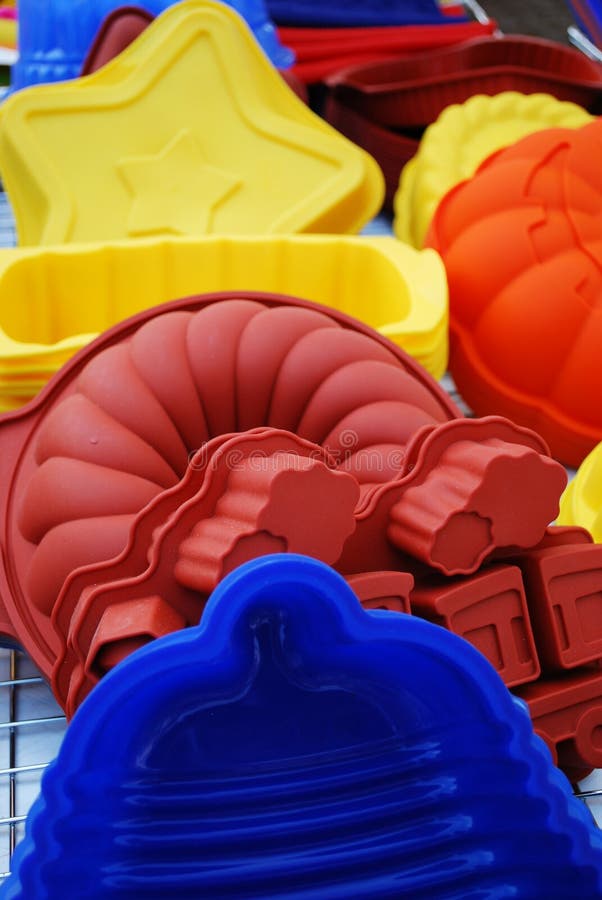Silicone baking pans stock image. Image of kitchenware - 19310187
