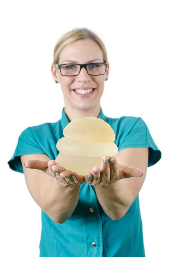 Silicone breast implant. stock image. Image of medical 75952679