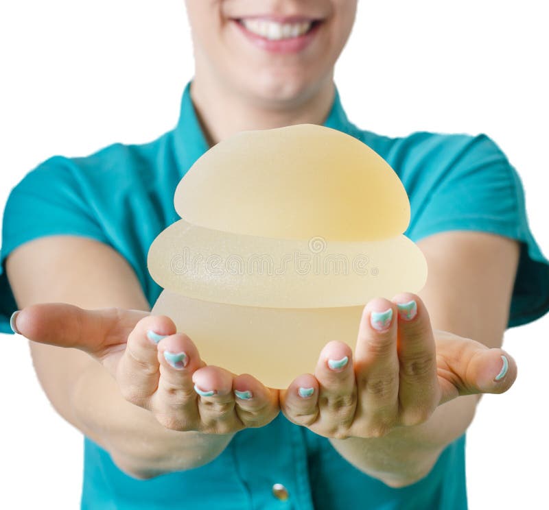 Silicone breast implant. stock image. Image of improvement 75952763