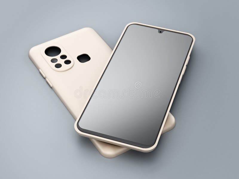 Silicone smartphone covers isolated on gray background. 3D illustration vector illustration