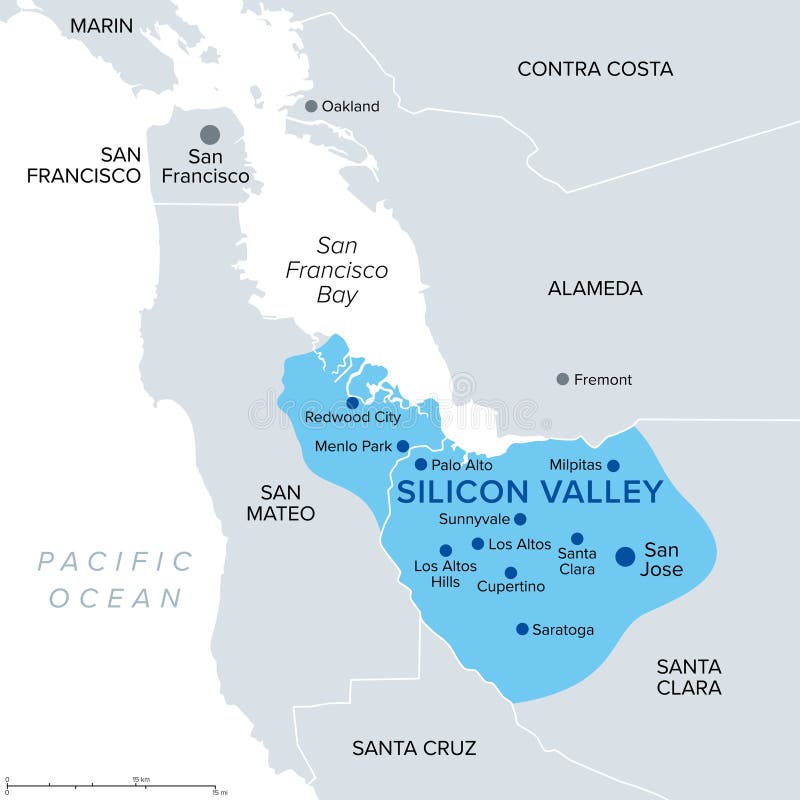 Silicon Valley Region Of Northern California In USA Political Map Siliconvalleydarkpoliticalmap 349333506