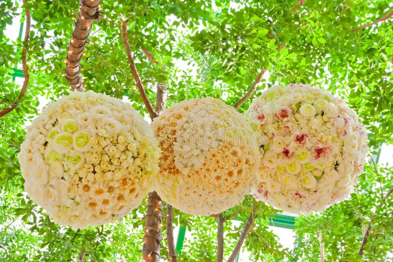 Silk Flowers Design in a Garden. Stock Image Image of floral, garden