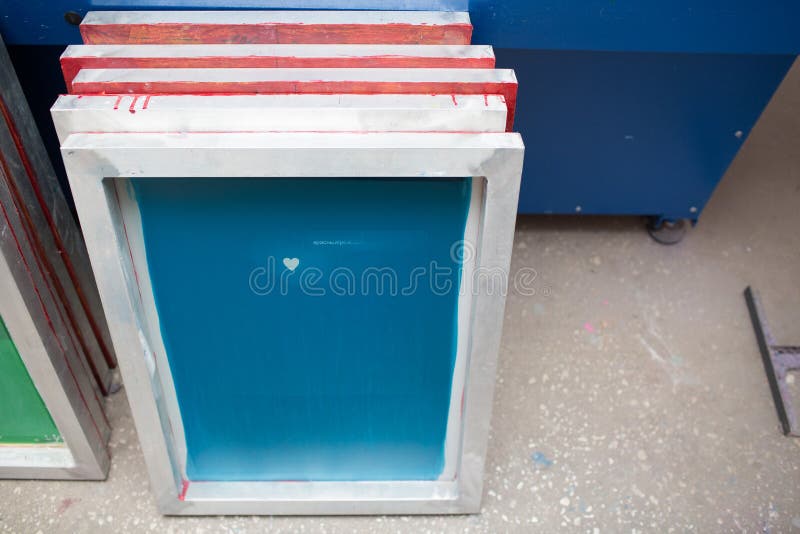 Silk Screen Printing. Serigraphy Stock Photo Image of making, print