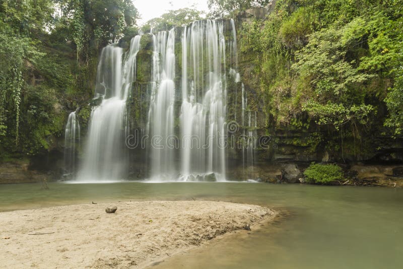 Silky Llanos de CortÃ©s waterfall and Beach