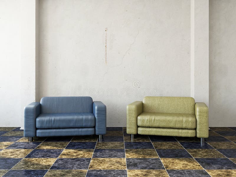 Vector De Ilustración De Silla Amarilla Ilustración del Vector