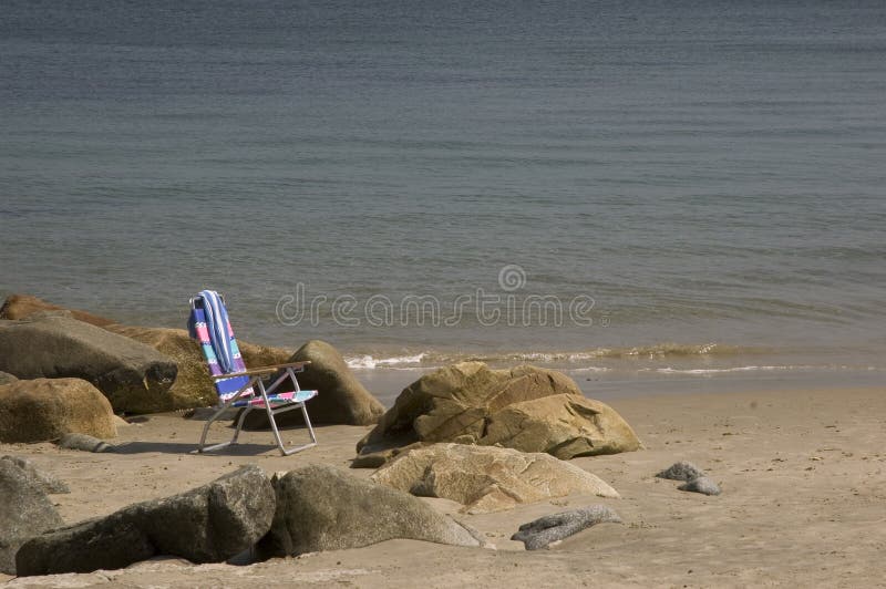 Silla de playa fotografía de archivo libre de regalías Silla de playa fotografía de archivo libre de regalías