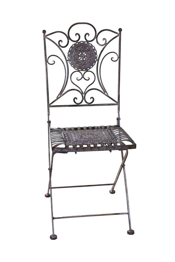 Silla del hierro, aislada imagen de archivo libre de regalías Silla del hierro, aislada imagen de archivo libre de regalías