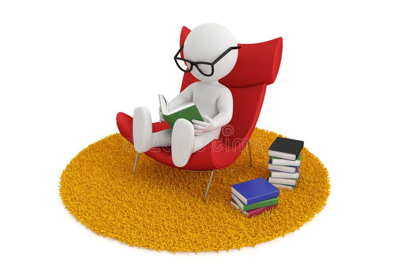 Silla del libro de lectura libre illustration Silla del libro de lectura libre illustration