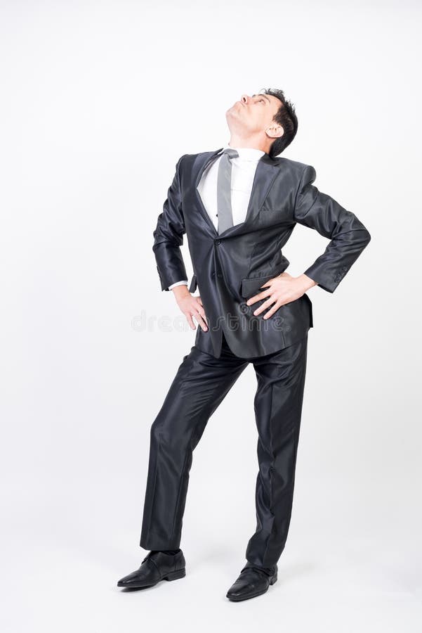 Silly man in suit stock image. Image of white, copy 178600229