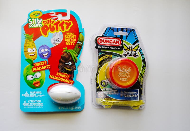 Silly Putty Silly Scents and Duncan YoYo Editorial Stock Photo Image