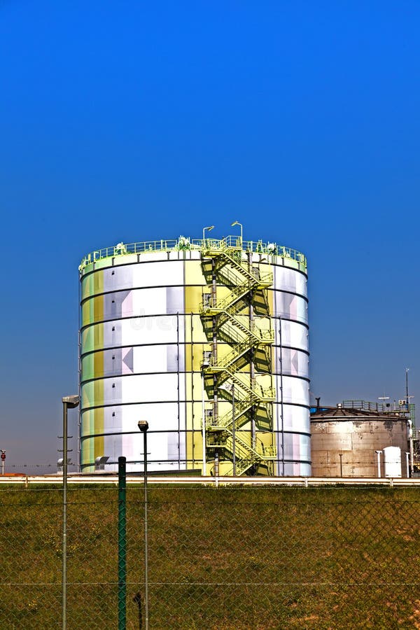 Silo in an Industry Park in beautiful landscape