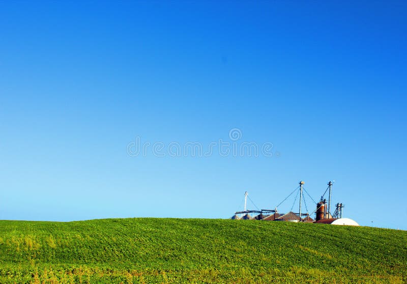 Silo in the soybean fields of Rio Grande do Sul