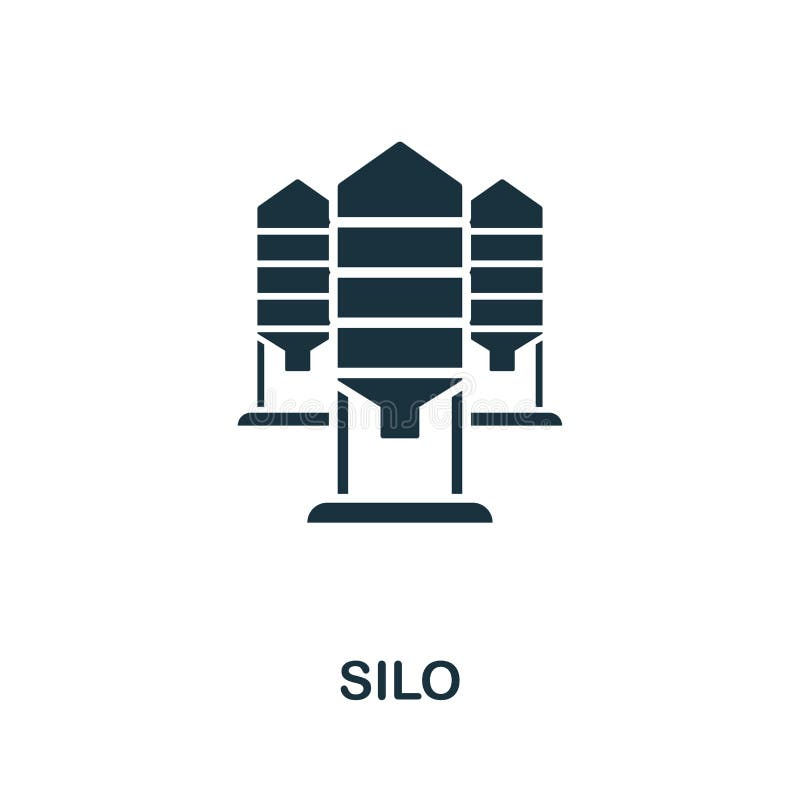 Silo vector icon symbol. Creative sign from farm icons collection. Filled flat Silo icon for computer and mobile