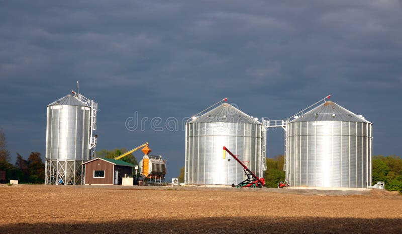 Silos used for the storage of agricultural products