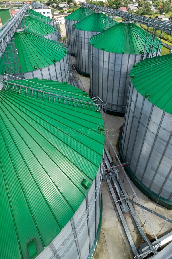 Silos for Grain Storage. a Modern Warehouse of Wheat and Other Cereals