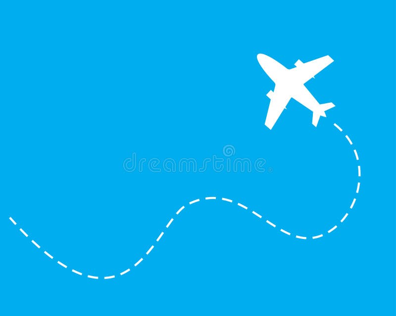 Silueta blanca del aeroplano del jet stock de ilustración Silueta blanca del aeroplano del jet stock de ilustración