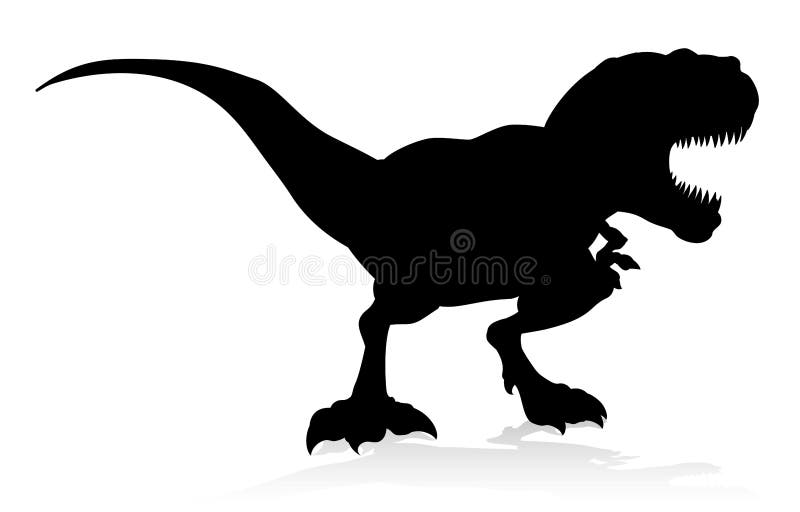 Silueta de dinosaurio TRex ilustración del vector. Ilustración de animal -  162818944
