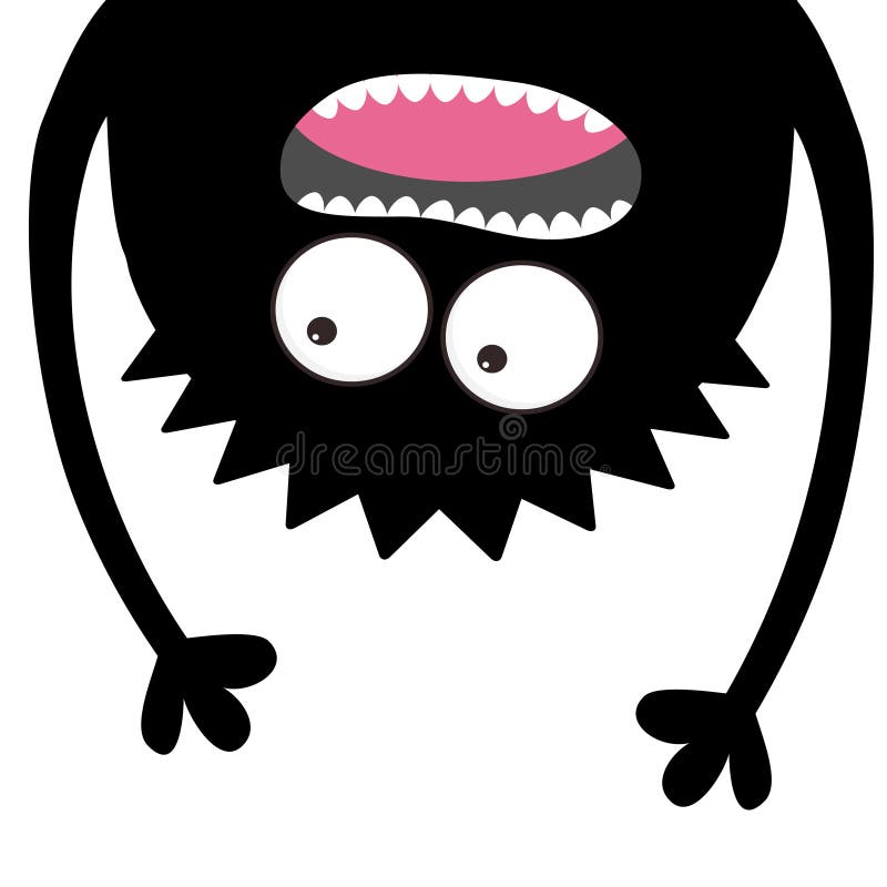 Silueta de griterío de la cabeza del monstruo Dos ojos, dientes, lengua, manos Colgante al revés Personaje de dibujos animados li libre illustration Silueta de griterío de la cabeza del monstruo Dos ojos, dientes, lengua, manos Colgante al revés Personaje de dibujos animados li libre illustration