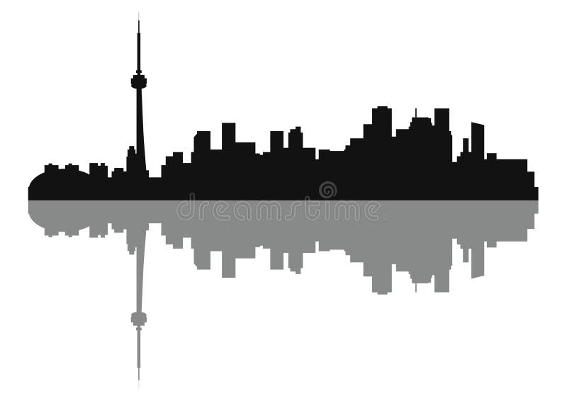 Silueta de la ciudad de Toronto del horizonte ilustración del vector Silueta de la ciudad de Toronto del horizonte ilustración del vector