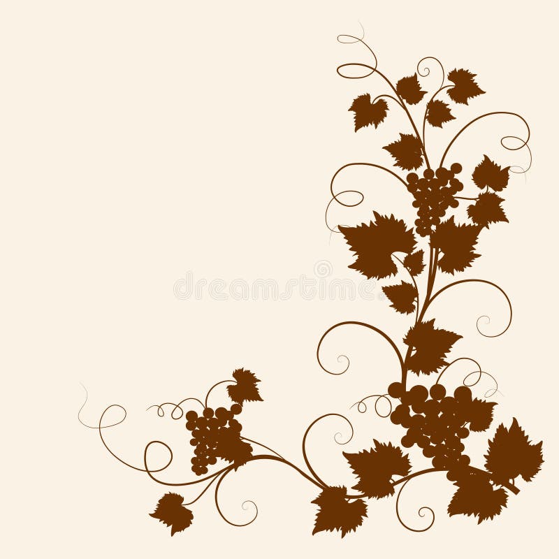 Silueta de la vid de uva. libre illustration Silueta de la vid de uva. libre illustration