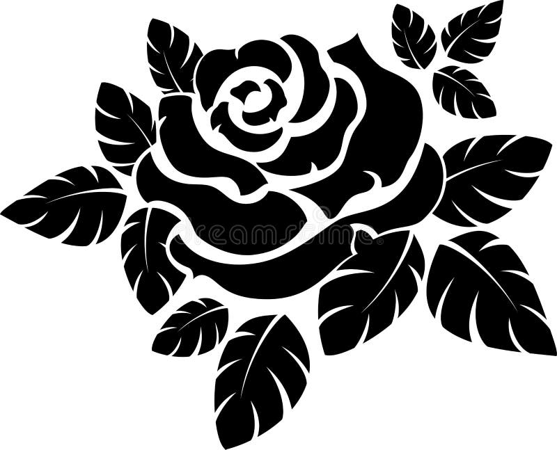 Silueta de Rose ilustración del vector Silueta de Rose ilustración del vector