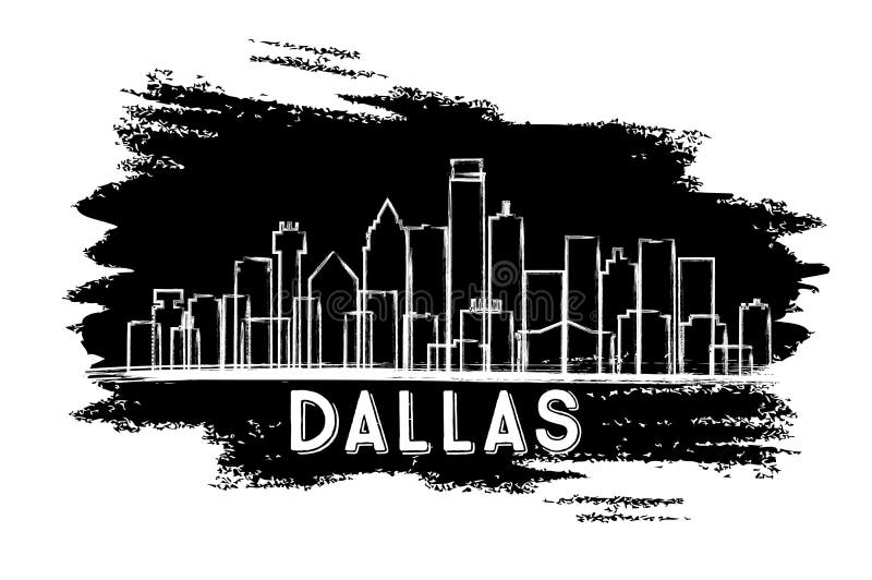 Silueta del horizonte de la ciudad de Dallas Texas los E.E.U.U. libre illustration Silueta del horizonte de la ciudad de Dallas Texas los E.E.U.U. libre illustration