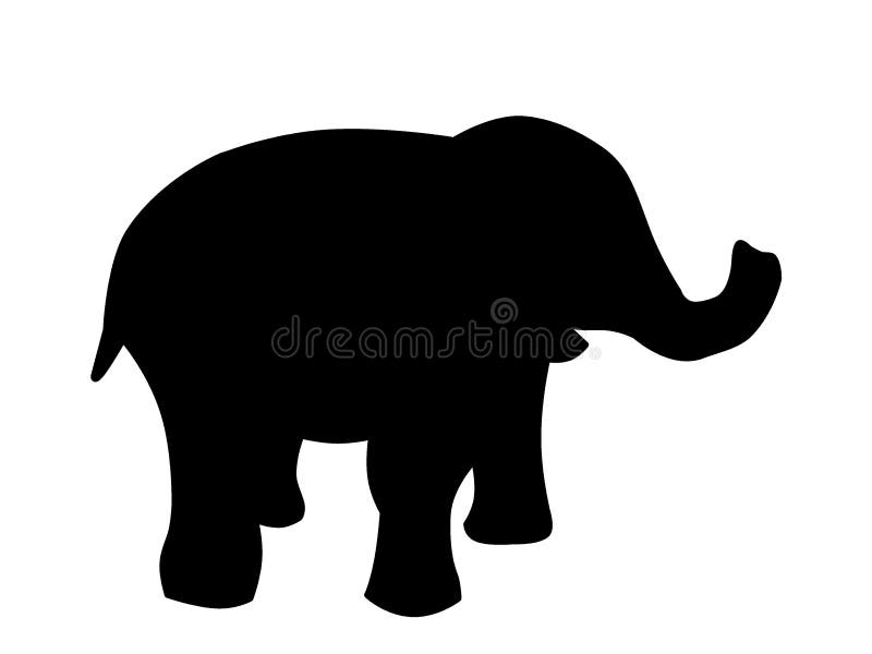 Silueta Del Negro Del Elefante Del Bebe Foto De Archivo Ilustracion De Bebe Negro