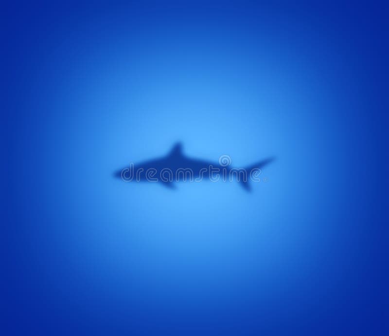 Silueta del tiburón en azul libre illustration Silueta del tiburón en azul libre illustration