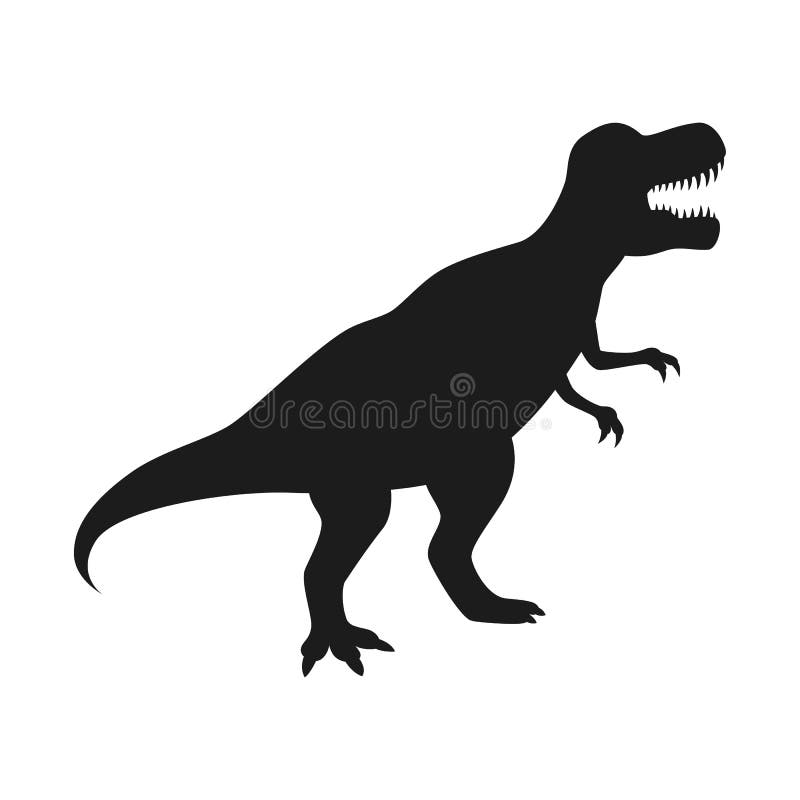 Silueta Del Vector De T-Rex Del Dinosaurio La Silueta Del Negro Del  Tiranosaurio Aisló Ilustración del Vector - Ilustración de tirannosauro,  dino: 151499771