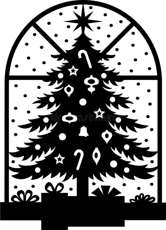 Silueta del árbol de navidad libre illustration Silueta del árbol de navidad libre illustration