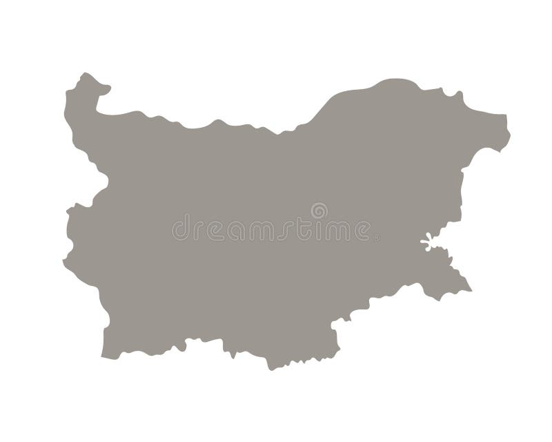 Silueta hărții de țară a Bulgariei stock illustration