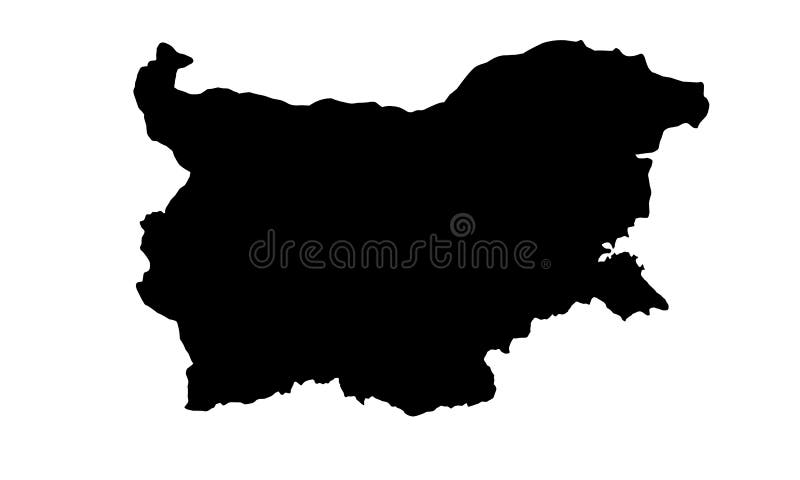 Silueta hărții de țară a Bulgariei în Balcani stock illustration