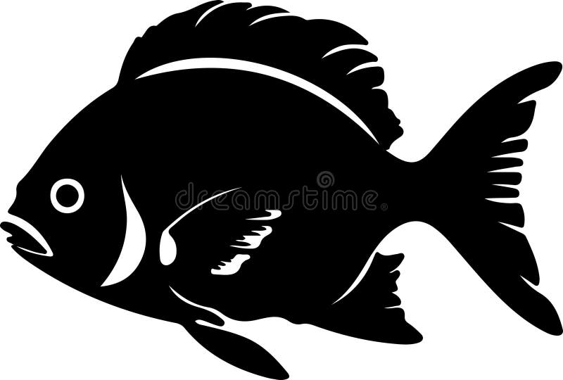 Black silhouette of piranha with transparent background.Generative Ai. Black silhouette of piranha with transparent background.Generative Ai