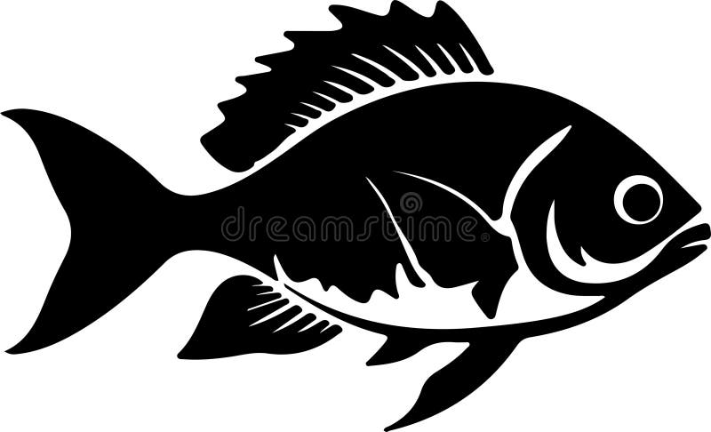 Black silhouette of piranha with transparent background.Generative Ai. Black silhouette of piranha with transparent background.Generative Ai