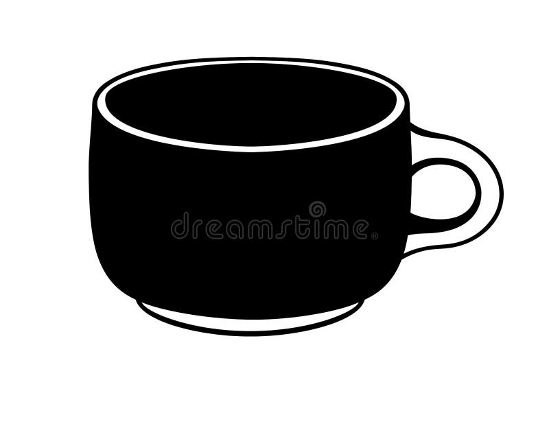 Taza De Té O Café, Imagen Lineal Vectorial Para Colorear. Esquema. Dibujo  Manual. Una Taza Es Un Elemento Lineal Para Un Libro De Ilustración del  Vector - Ilustración de vector, caliente: 185079821