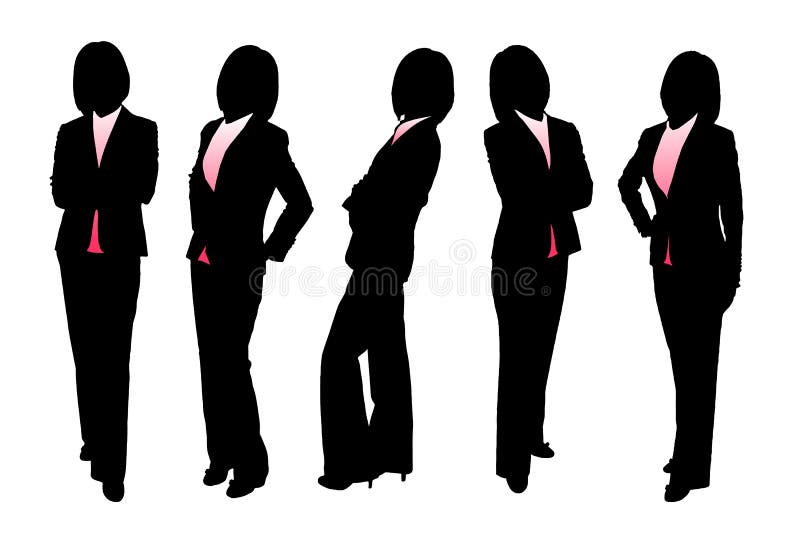 Siluetas de la mujer de negocios libre illustration Siluetas de la mujer de negocios libre illustration