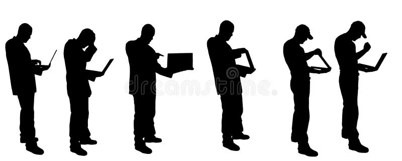 Siluetas del vector de la gente stock de ilustración Siluetas del vector de la gente stock de ilustración