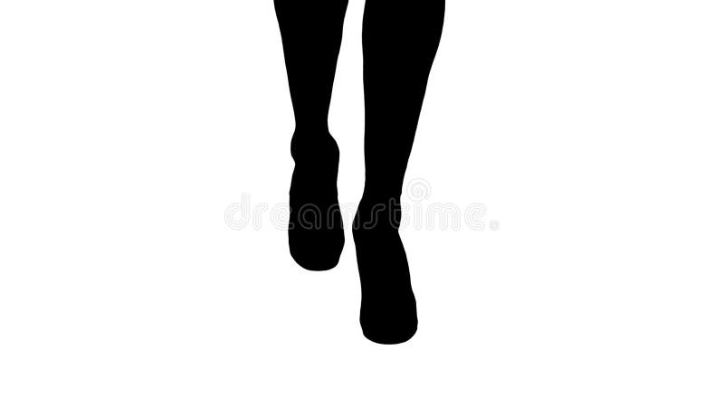 Siluetee caminar femenino elegante de las piernas almacen de metraje de vídeo