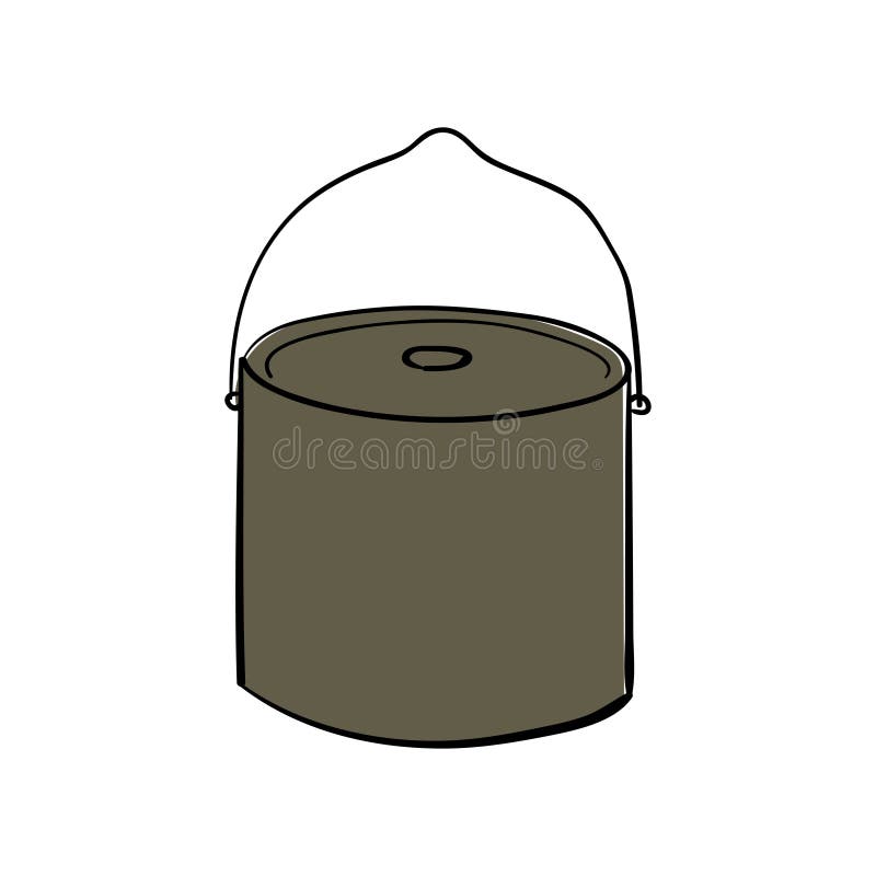 Siluetee el icono plano, dise?o simple del vector con la sombra estilo del bosquejo de la caldera del campo stock de ilustración Siluetee el icono plano, dise?o simple del vector con la sombra estilo del bosquejo de la caldera del campo stock de ilustración