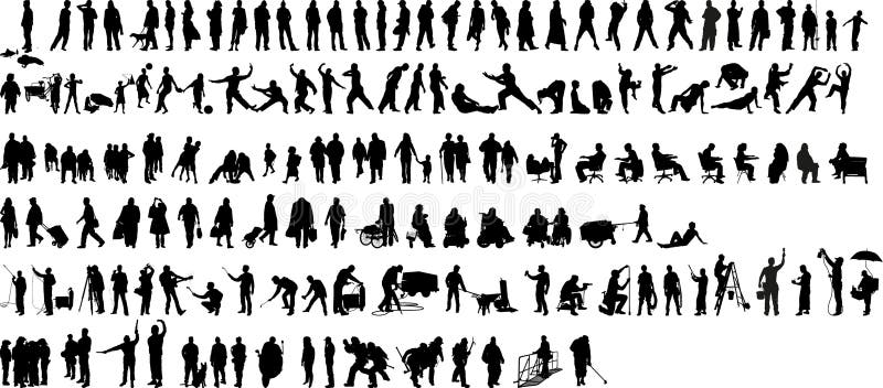 Siluetta 1 (+vector) della gente royalty illustrazione gratis