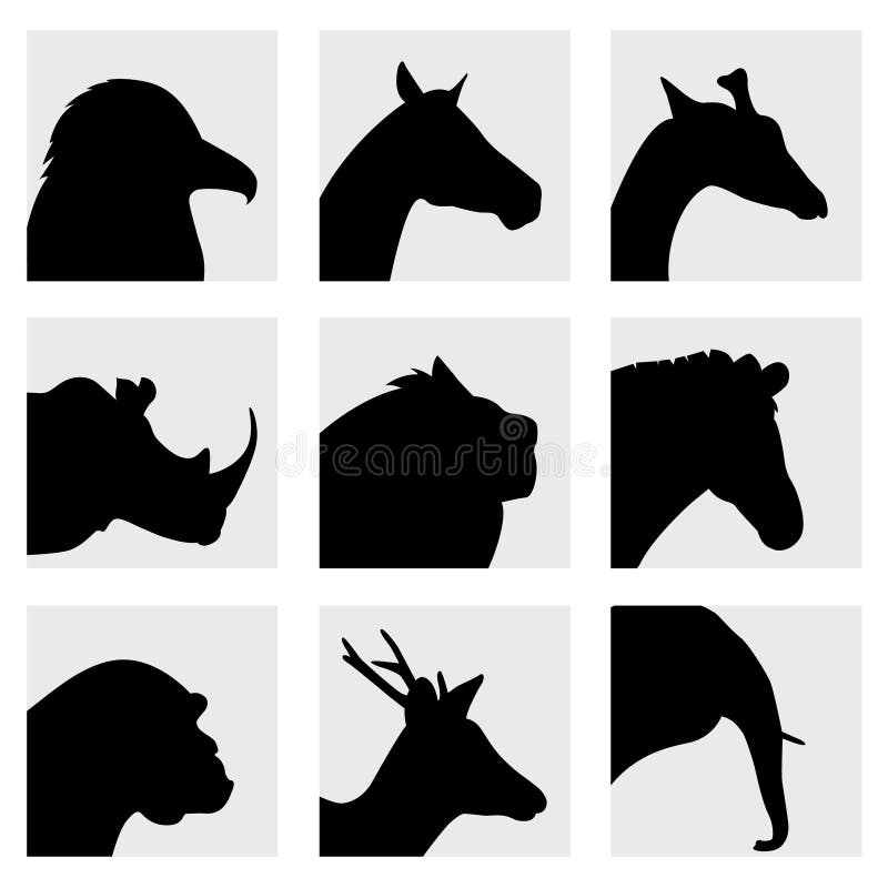 Siluetta capa animale illustrazione di stock Siluetta capa animale illustrazione di stock