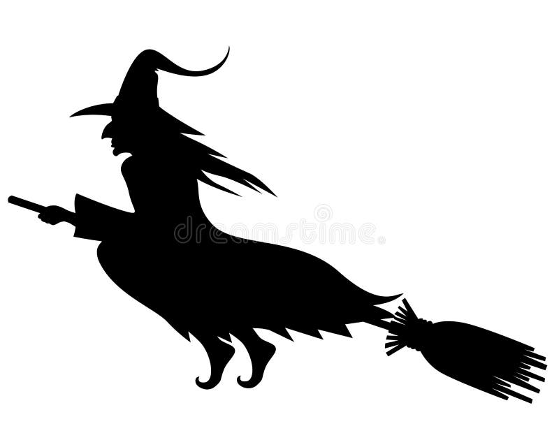 Siluetta cattiva della strega di Halloween illustrazione vettoriale Siluetta cattiva della strega di Halloween illustrazione vettoriale
