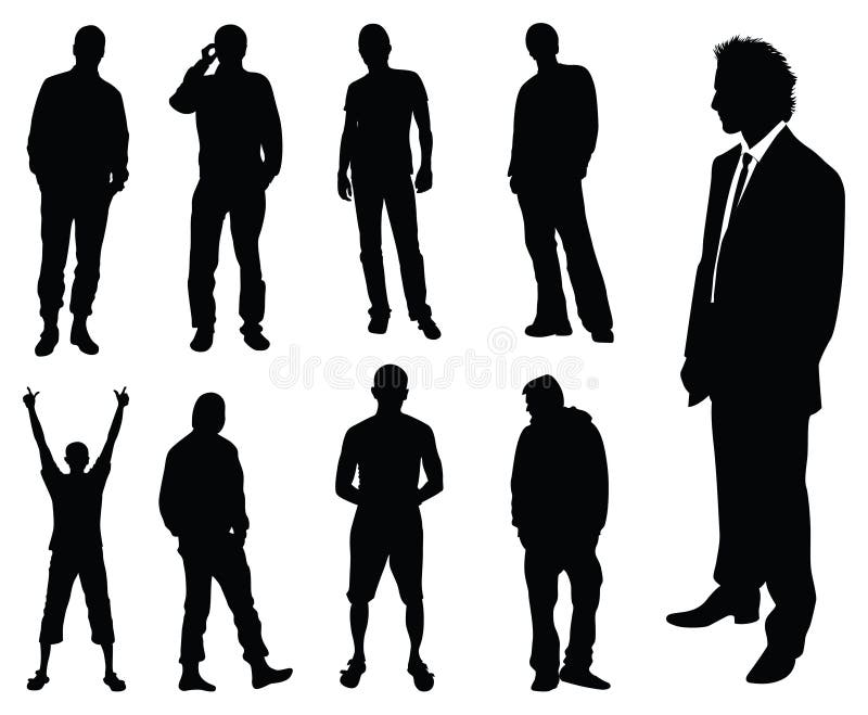 Siluetta degli uomini royalty illustrazione gratis Siluetta degli uomini royalty illustrazione gratis