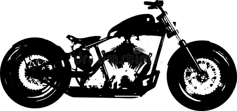Siluetta del bombardiere del selettore rotante del motociclo illustrazione di stock Siluetta del bombardiere del selettore rotante del motociclo illustrazione di stock